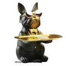 Bandeja Statue Storage Chaveiro Bulldog Suruim Resin Black Bandeja Statue Storage Chaveiro Bulldog Suruim Resin Black
