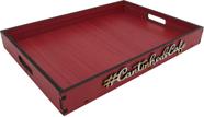 Bandeja Super Luxo Decoração Cantinho Do Café VERMELHA 35x25x4 Mdf