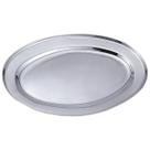 Bandeja Travessa Oval Rasa Inox Média para Servir 35cm