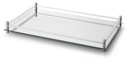 Bandeja Vidro Espelhada Decorativa Aparador Grande 54x32 Cm Organizadora Casa Cozinha Bar Bebidas Adega Garrafas Sala Escritório