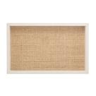 Bandeja Woodart de Madeira Bambu com Sisal Branca 37,5cm Bandeja Woodart de Madeira Bambu com Sisal Branca 37,5cm