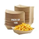Bandejas de alimentos Concession Essentials Natural Kraft Paper 2 libras x 100