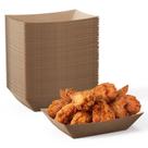 Bandejas de alimentos JOLLY CHEF de 1 kg de papel kraft, pacote com 100 unidades descartáveis Bandejas de alimentos JOLLY CHEF de 1 kg de papel kraft, pacote com 100 unidades descartáveis