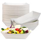 Bandejas de alimentos Oomcu descartáveis Kraft White Paper, 3 libras, pacote com 100