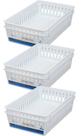 Bandejas de armazenamento de plástico branco Mainstay Basic (6 unidades)