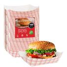 Bandejas de comida Stock Your Home, pacote com 100 unidades, 1,36 kg, vermelhas e brancas Bandejas de comida Stock Your Home, pacote com 100 unidades, 1,36 kg, vermelhas e brancas
