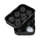 Bandejas de Gelo de Silicone Reutilizáveis com Tampa - Moldes para Whisky em Formato de Bola