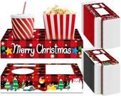 Bandejas de lanches para noites de cinema de Natal QOUBAI, conjunto de 50