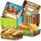 Bandejas de papel para alimentos Uiifan Hawaii Aloha Tropical Party x36