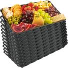 Bandejas de servir Plasticpro retangulares 23x33cm descartáveis 12 pretas
