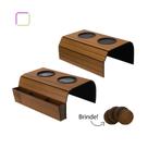 Bandejas De Sofá Kit 2 Unidades Porta Controle + Porta Copos