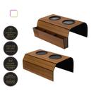 Bandejas De Sofá Kit 2 Unidades Porta Controle + Porta Copos