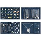 Bandejas organizadoras de joias ProCase empilháveis de 4 camadas - Darkblue