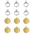 Bandejas pendentes Jewelry Finding LANBEIDE, 10 mm, prata, 16 mm, ouro
