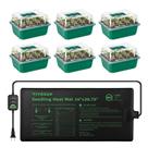 Bandejas Seed Starter VIVOSUN, pacote com 6, com kit de 72 células Heat Mat Bandejas Seed Starter VIVOSUN, pacote com 6, com kit de 72 células Heat Mat