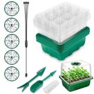 Bandejas Transparentes Para Germinação De Sementes Com Luz LED E Cúpulas De Umidade, 6 Ou 12