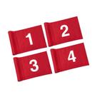 Bandera de Golf KINGTOP Numerada 20x15 cm de Nylon Doble Capa Roja