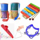 Bandinha Ritmica com 5 Instrumentos Infantis Montessori 3+ Bandinha Ritmica com 5 Instrumentos Infantis Montessori 3+
