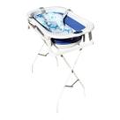 Banheira Bubbly Blue/Branco c/ Termomêtro - Premium Baby