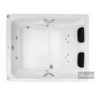 Banheira Casal de Hidromassagem 195x70cm em Acrilico 127V Roma Elegance Mondialle Branco