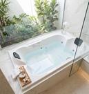 Banheira Casal de Hidromassagem Lecce Elegance 180cm x 120cm x 50cm em Acrilico - 220V Mondialle Branco