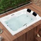 Banheira Casal de Hidromassagem Serenade Maggiore em Gel Coat Gran Luxo com Aquecedor Astra 180cm - - 220V Branco