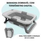 Banheira De Banho Para Bebe Com Termômetro Digital Dobrável