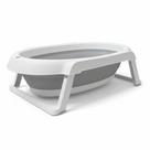 Banheira de Bebê Dobrável Portátil Até 35 Litros com Almofada de Banho Cinza - Mollie Baby