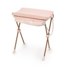 Banheira de Bebê Plástica Galzerano Classic 7045 com Trocador e Suporte Rose