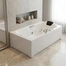 Banheira de Hidromassagem Acrilic Individual Top Line Ouro Fino com Cromoterapia LED e Apoio para Cabeça 180x90cm Branco
