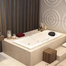 Banheira de Hidromassagem Capri Branca em Gel Coat Gran Luxo 135x80x46cm - P1 - sem Aquecedor