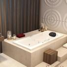 Banheira de Hidromassagem Capri em Gel 135x80x46cm - P6 - 220V - com Aquecedor e Cromoterapia Branco Astra