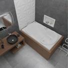 Banheira de Hidromassagem Due Gran Luxo 160x90x50cm - P5 - 220V - sem Aquecedor e Cromoterapia Branco Astra