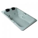 Banheira de Hidromassagem Ouro Fino Acrillic Dupla Premium 1,80MX1,20MX47CM 06 Jatos com Aquecedor Branco