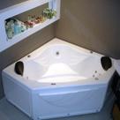 Banheira de Hidromassagem Ouro Fino Kanthocril Ii com Cromoterapia LED e Apoio para Cabeça 155x217cm Branco 220V