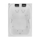 Banheira Hidromassagem Astra Double Tahiti Super Luxo 180cmx130cmx63cm - 04 Jatos Acrílico P4 Com Aq