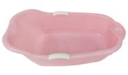 Banheira infantil bebê com porta sabonete rosa micromax