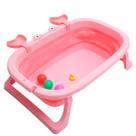 Banheira Infantil Retrátil em Silicone Modelo Caranguejo - Rosa