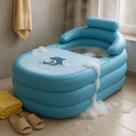 Banheira Inflável Spa Relaxante Portátil, Térmica e Dobrável para Adultos e Crianças