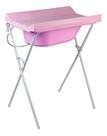 Banheira Luxo Rosa Suporte Trocador Bebê Infantil Menino Menina