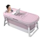 Banheira Ofurô Dobrável Portátil Adulto 220 Litros Rosa 128 cm VG+