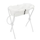 Banheira para Bebê Ergonômica com Suporte Branco Banho Seguro e Confortável
