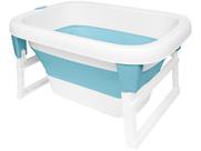 Banheira Para Bebês Dobrável Ofuro Azul 16942 - Buba