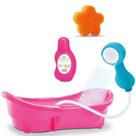 Banheira para boneca banho do bebe toots com acessorios