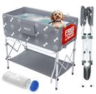 Banheira para cães Bark Spa dobrável e portátil com escova e toalha