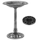 Banheira para pássaros e fonte movida a energia solar VIVOHOME Grey Banheira para pássaros e fonte movida a energia solar VIVOHOME Grey
