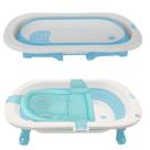 Banheira Retrátil Dobrável De Bebe Banho 31litros DM6982 Azul