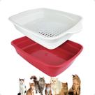 Banheiro econômico para gatos Brinqpet Vermelho