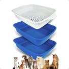 Banheiro inteligente para gatos Brinqpet Azul