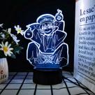 Banheiros com luz noturna LED 3D Bounds Hanakos Kuns Yugis Amanes
